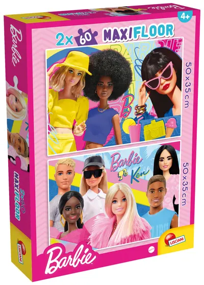 Puzzle de podea pentru copii Lisciani din 2 х 60 piese - Barbie