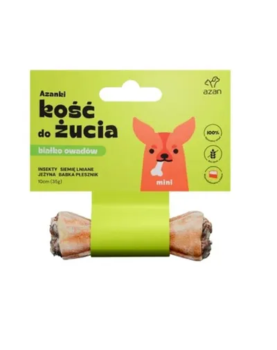 AZANKI Recompensa os pentru caini Mini 10cm insecte si seminte in