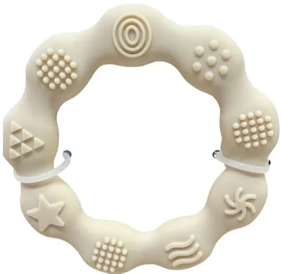 Mordedor din silicon Lorelli Premium – Ring, Natural Beige