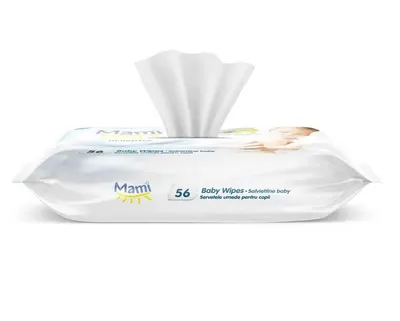 Servetele umede Mami sensitive cu extract de Aloe Vera 56 bucati