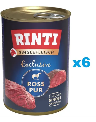 RINTI Singlefleisch Exclusive Horse Pure 6x400 g carne de cal, pentru caini