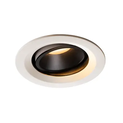 Spot incastrat, NUMINOS MOVE M Ceiling lights, white Indoor LED recessed ceiling light white/black 2700K 55° rotating and pivoting
