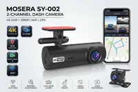 Camera auto DVR MOSERA SY-002 4K WiFi, camera spate 1080P, ecran 1.47 , Night Vision, G-Sensor, Loop Recording