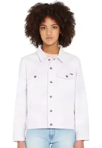 Jacheta dama Radstone - Bumbac/Denim - Alb -