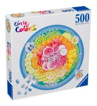 Puzzle rotund Ravensburger din 500 de piese - Bol cu fructe