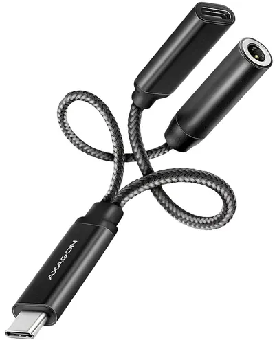 Adaptor audio AXAGON - ADA-HCPD, USB-C/3.5 mm - Hi-Res DAC, negru