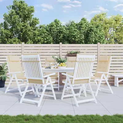 vidaXL Perne de scaun cu spătar înalt, 6 buc, bej, țesătură Oxford