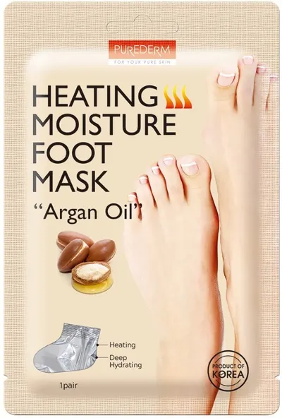 Purederm Mască de picioare Heating Moisture Argan Oil, 1 pereche