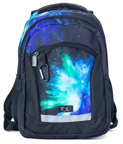 Ghiozdan școlar Yolo - Color blast, 2 in 1