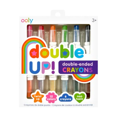 Creioane cerate duble, set de 6, Double up! , 12 culori