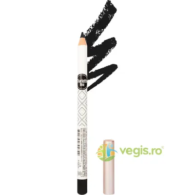 Creion Contur Ochi Negru cu Efect de Lunga Durata cu Jojoba si Ceara Vegetala Bio 1.1g