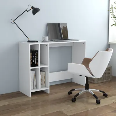 Gossi birou notebook, alb, 102,5x35x75 cm, pal