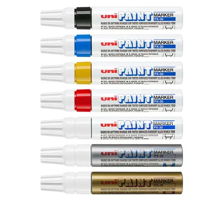 Marker cu vopsea 4-8.5mm, varf tesit, PX30, Uni-Ball Paint