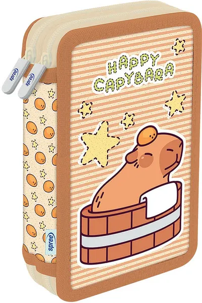 Penar cu accesorii Spree Capybara - 2 fermoare
