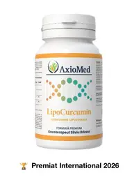 AxioMed LipoCurcumin – supliment alimentar sub forma de capsule, cel mai puternic antiinflamator natural – 60 cps