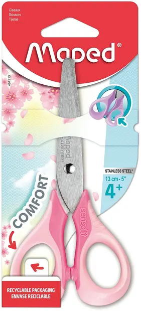 Foarfecă pentru copii Maped Sensoft - Pastel, 13 cm