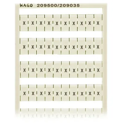 WSB marking card; as card; MARKED; X (100x); not stretchable; Horizontal marking; snap-on type; white