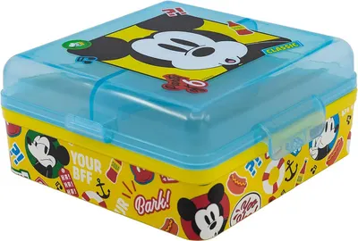 Cutie pătrată pentru mâncare Stor Mickey Mouse - Cu 3 compartimente