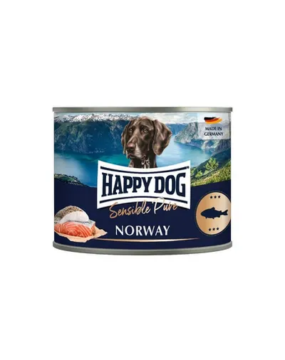 HAPPY DOG Sensible Pure Norway Hrană umedă pentru câini cu pește 200 g