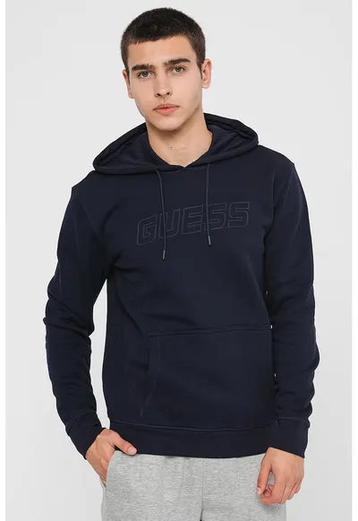 Hanorac cu buzunar kangaroo - pentru fitness - Bleumarin