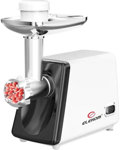 Masina de tocat carne Elekom - EK-312, 1.2 kg/min, alb/negru