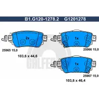Set placute frana, frana disc GALFER B1.G120-1278.2