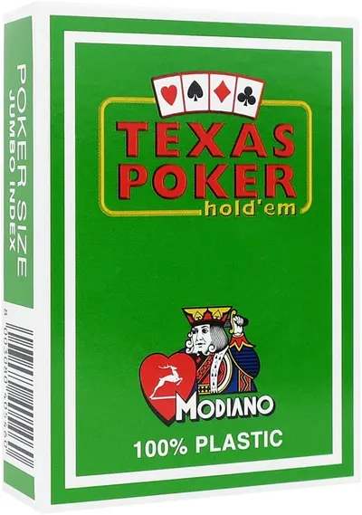 Carti de poker din plastic Texas Poker - verde deschis