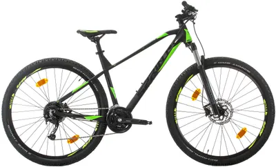 Bicicletă de munte cu viteze SPRINT - Apolon, 29'', 440 mm, negru/verde