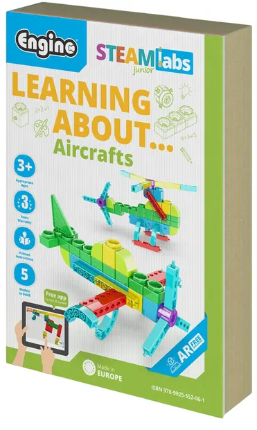 Set de construcție Engino Steamlabs Junior - Învață despre avioane
