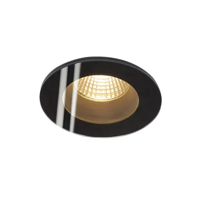 Spot incastrat, PATTA-F Ceiling lights, black recessed fitting, LED, 3000K, round, black, 38°, incl. driver