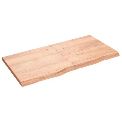 vidaXL Blat de masă maro 120x60x(2-4) cm, lemn masiv stejar tratat