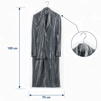 Huse transparente pentru haine (set 100 buc) - 70x180cm