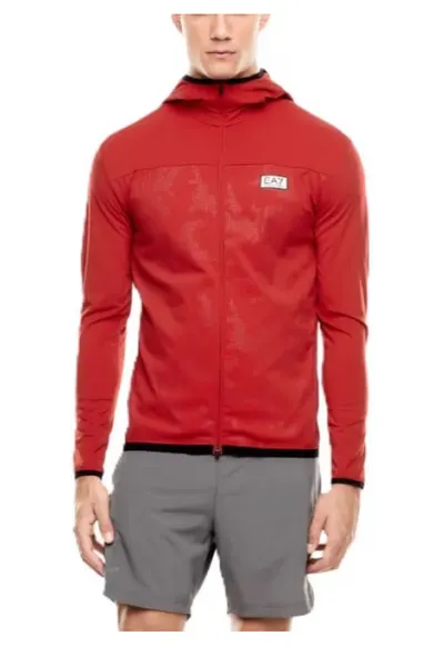 Bluza cu fermoar barbati VIGOR7 M HOODIE FZ PA ST - Poliester - Rosu - Rosu