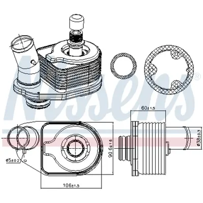 Radiator ulei, ulei motor NISSENS 91101