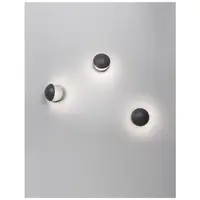Aplica AGILE Inchis Gray Aluminiu turnat Aluminiu, Adjustable Beam LED 13 Wat 480Lm 3000K, 220-240 Volt 50Hz -IP54-