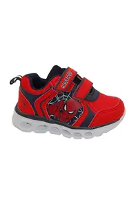 Pantofi sport cu model Spiderman si velcro - Rosu