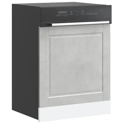 vidaXL Panou pentru mașină de spălat vase beton gri 60x1,5x57 cm lemn prelucrat