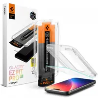 Folie de protectie Ecran Spigen GlastR EZ FIT Pro pentru Apple iPhone 17 Pro Max / 16 Pro Max, Sticla Securizata, Full Glue AGL10095