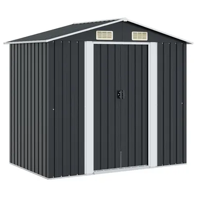 vidaXL Magazie depozitare grădină antracit 204x132x186 cm oțel