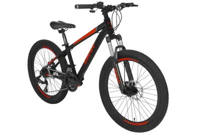 Bicicleta copii Davi Montaro Aluminiu, 24", 130-160 cm, 21 viteze, Roşu/Negru