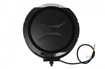 Far universal stanga dreapta (faza lunga, FERVOR 220, LED, 12 24V, 3; 27W, inaltime 238mm, diametru 220mm, adancime: 87mm, transparent, metal plastic, negru crom, lumini pozitie, lungime cablu