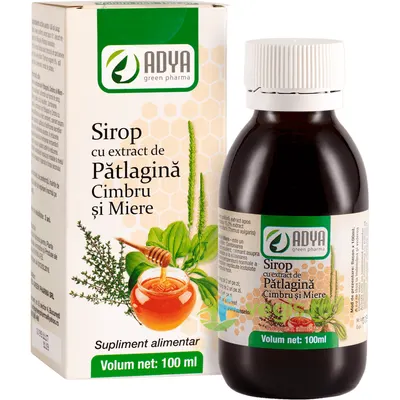 Sirop de Patlagina cu Miere si Cimbru 100ml