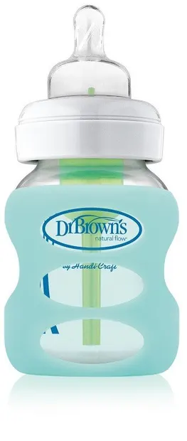 Protector Dr. Brown's - Pentru biberon de sticlă, 150 ml, mentă