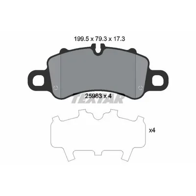 Set placute frana, frana disc TEXTAR 2598301