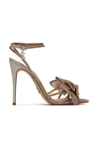 Sandale dama - stiletto - roz - material sintetic