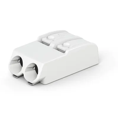 SMD PCB terminal block; push-button; 0.75 mm²; Pin spacing 4 mm; 2-pole; Push-in CAGE CLAMP®; in tape-and-reel packaging; 0,75 mm²; white