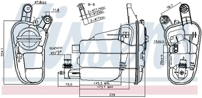 Vas expansiune cu capac potrivit AUDI A4 ALLROAD B8, A4 B8, A5, Q5 10.07-05.17