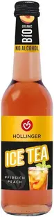 Ceai rece organic cu piersici, 330 ml, Hollinger