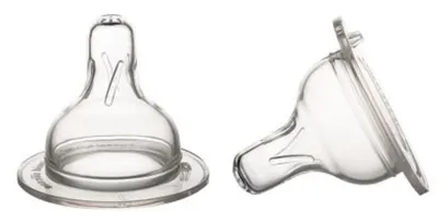 Tetina de silicon pentru biberon Canpol - Easy Start - 3+ luni, 2 buc.