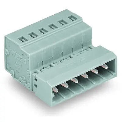 1-conductor male connector; 2.5 mm²; Pin spacing 5 mm; 18-pole; 2,50 mm²; gray